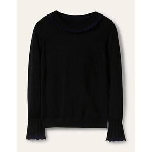 Boden Aimee Pointelle Jumper sweater pullover long sleeve wool blend plus sz 20